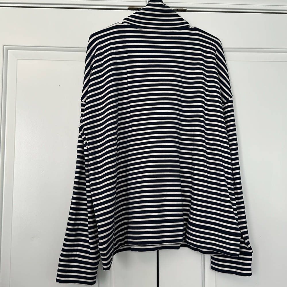 Navy-striped Vineyard Vines quarter zip - Picture 4 of 4
